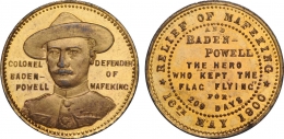 Coin memperingati kepahlawanan Baden-Powell di Mafeking. (Foto: downies.com)