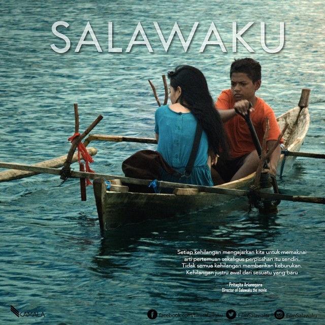 Saras dan Salawaku dalam pencarian kakak Salawaku (sumber gambar: instagram @FilmSalawaku)