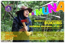 Poster dukungan Rainas XI-2017 dari Indonesia Scout Journalist. Modelnya adalah Mutiara Adriane, seorang Pramuka Penegak Garuda. (Foto: R. Andi Widjanarko, ISJ)