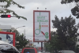 Iklan Grab di Jalan Iskandar Muda Medan (dok.pribadi)