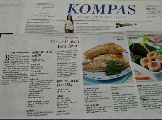 Hingga kini harian Kompas masih menyediakan rubrik masak yang diasuh oleh Tuti Soenardi (Foto: angtekkhun)