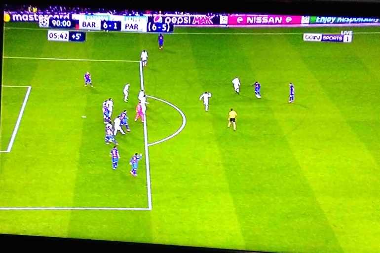 Proses gol terakhir dimana banyak pemain barca yang posisinya offside termasuk Sergi Roberto. sumber: dokpri