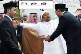 Saat Kedatangan Raja Salman (via twitter @Ndrow_ID)