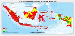 Peta Indeks Rawan Bencana Indonesia 2012 (sumber : geospasial.bnpb)