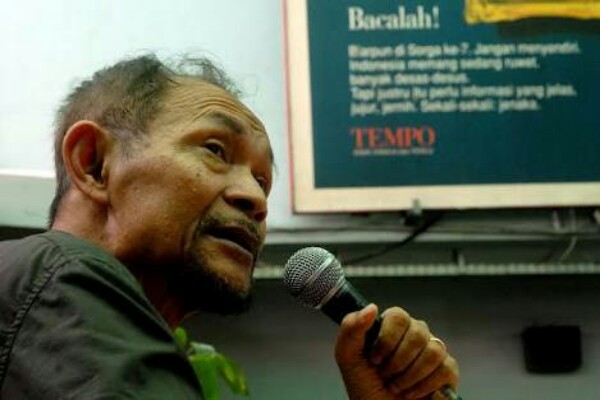 Goenawan Mohamad, tokoh dedengkot Tempo, yang saat itu menjabat sebagai Ketua Komite Nasional Frankfurt Book Fair 2015 