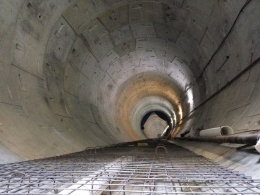 Tunnel MRT yang akan dicor (dokpri)