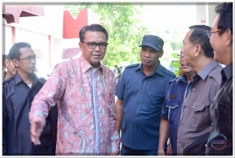 Wakil Walikota Banjarbaru dan Wakil Ketua II DPRD Kabupaten Merauke menyimak tips dan trik Nurdin Abdullah dalam memajukan Kabupaten Bantaeng (16/03).