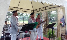 Pelantun lagu-lagu Nasyid mengiringi acara wedding di Taman Indi/Dok. Pribadi