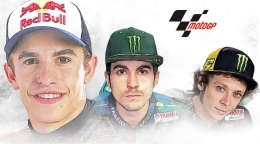 Marquez, Vinales dan Rossi diprediksi akan bersaing ketat dalam perebutan juara dunia MotoGP 2017. (Liputan6.com/Trie yas)