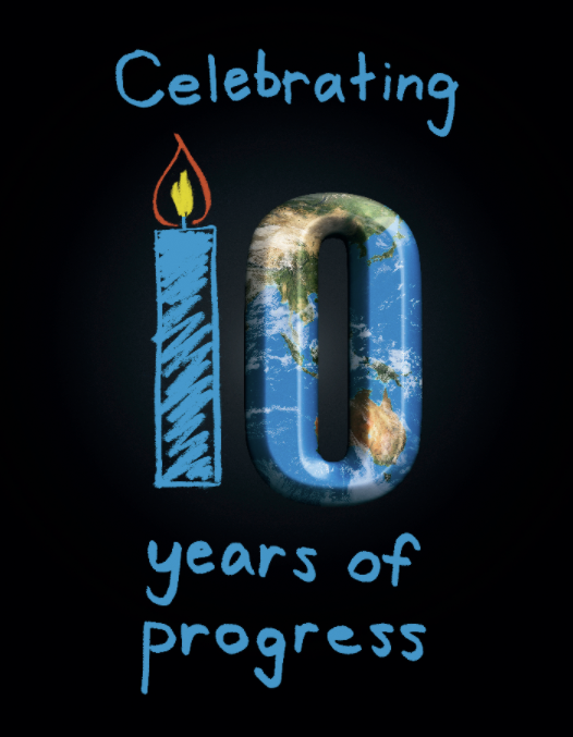 10 tahun Earth Hour (Sumber: Earth Hour.org).