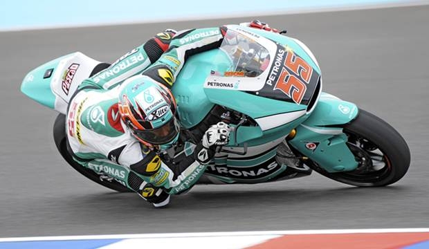 aksi Hafizh Syahrin di lintasan balap Moto2/ foto: zimbio.com