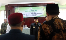 Menghadiri pelantikan Dewan Masjid Indonesia Kabupaten Cirebon (Dokumentasi Pribadi)