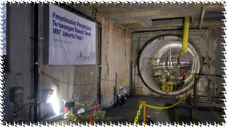Setelah pengerjaan selama 16 bulan, seluruh terowongan MRT Fase 1 sudah selesai semuanya sejak 23 Februari 2017. (Foto:dokpri)
