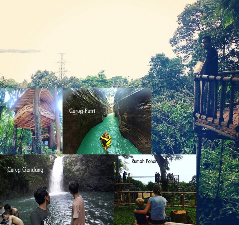 Sejumlah destinasi yang dapat dinikmati di Tahura Carita, Kabupaten Pandeglang, Provinsi Banten. Foto: berbagai sumber google.com
