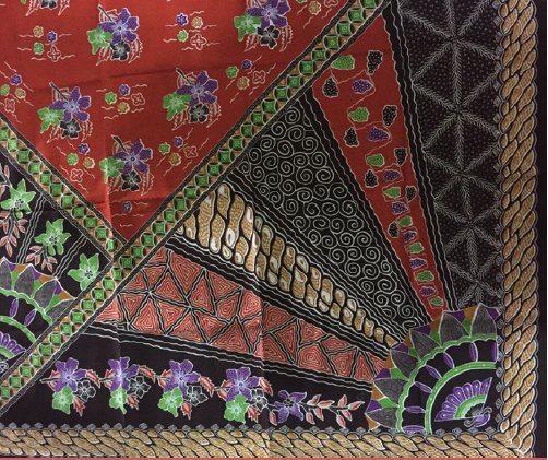 Motif lereng kacang sangrai Kranggan, Anggrek dan Duren Parung menjadi satu