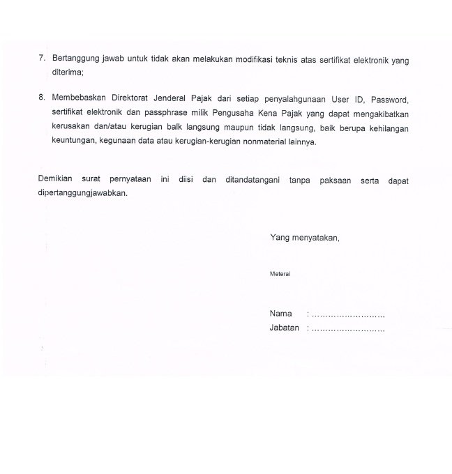 Contoh Surat Permohonan E Faktur Pajak - Surat 0