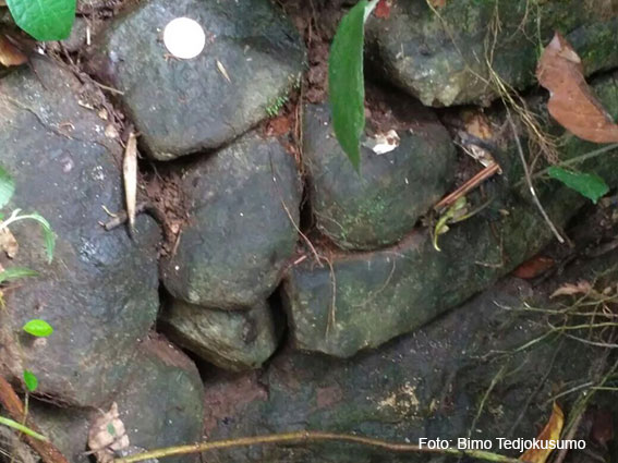 Susunan batu di Punden Berundak Majusi setelah belukar disibak