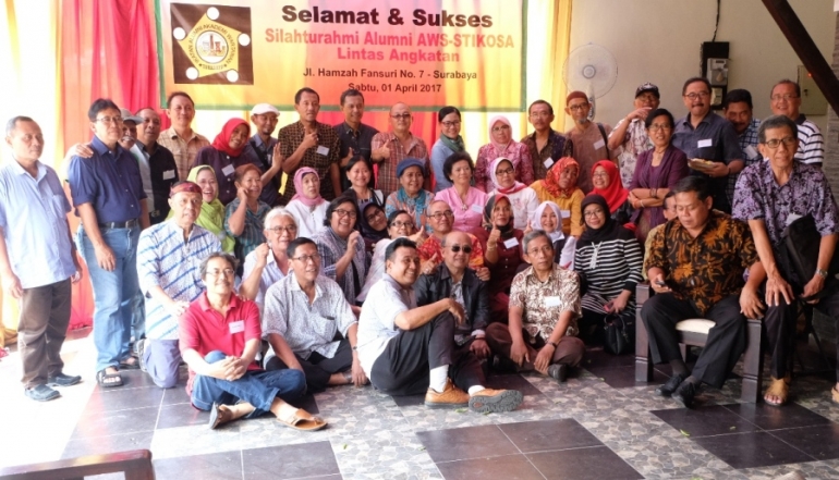 Silaturahim alumni Keluarga AWS/Stikosa, Sabtu (1/4/2017) di Surabaya-Foto ABH