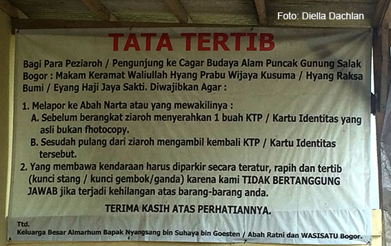 Tata tertib untuk peziarah