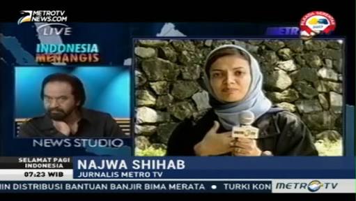 Najwa Shihab menangis emosional saat meliput bencana Tsunami Aceh 26 Desember 2004 Dok Metro Tv / Arsip KPI Pusat