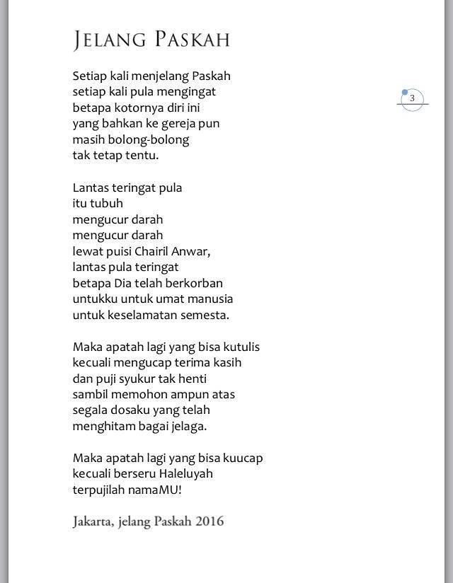 Jelang Paskah Dalam Sebuah Buku Puisi Baru Kompasiana Com