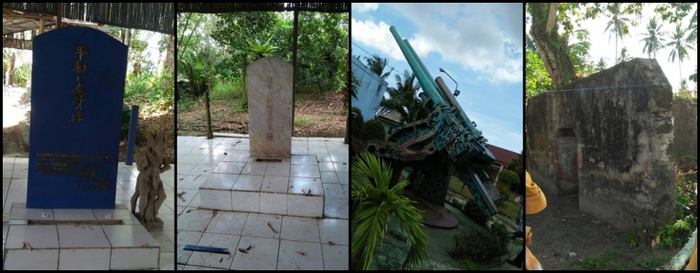 Monumen Perdamaian dan makam Jepang, Meriam Peninggalan Jepang dan Situs Bunker Jepang. 