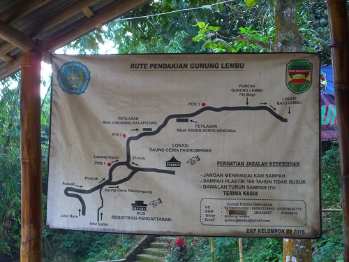 Rute pendakian Gunung Lembu