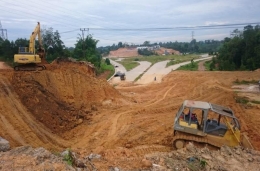Progres Pembangunan Tol Balikpapan-Samarinda. (Foto Kementerian PUPR)