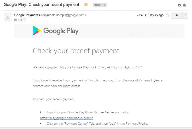 email dari Google (dok. pribadi)