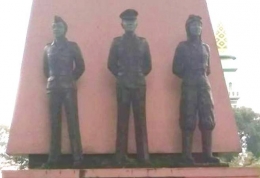 Tiga patung pahlawan asal Kota Salatiga (foto: dok pri)