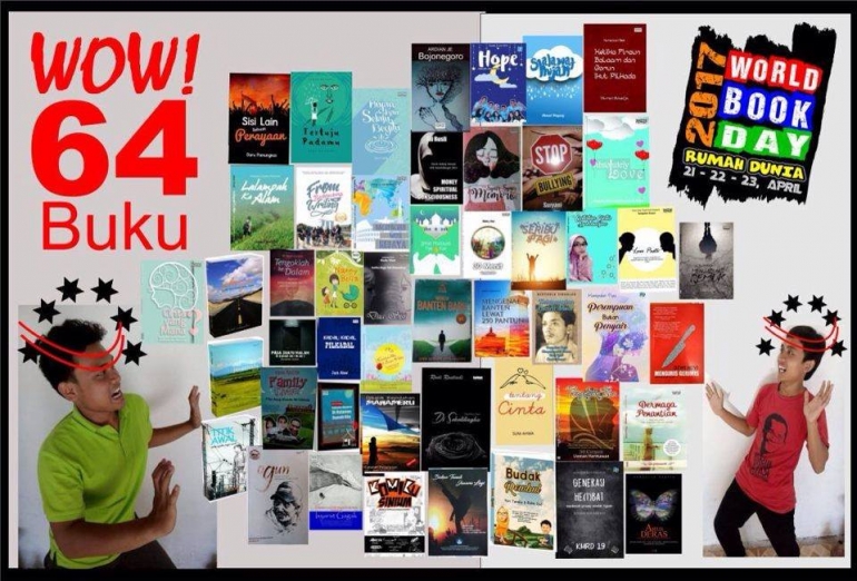 Sampul-sampul depan buku yang diluncurkan pada Hari Buku Sedunia di Rumah Dunia, Serang, Banten, pada 23 April 2017. (Foto: Rumah Dunia)