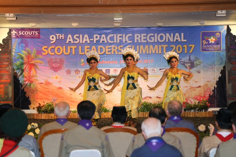 Suasana pembukaan APR Scout Leaders Summit 2017 di Bali. (Foto: Kwartir Nasional)