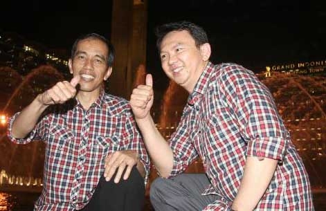 Joko Widodo dan Basuki Tjahaja Purnama (Ahok) ketika mencalonkan diri sebagai Gubernur dan Wakil Gubernur DKI Jakarta pada 2012. (Foto: Solopos.com)