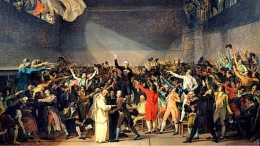 Gambaran suatu suasana di tengah Revolusi Prancis oleh pelukis David.