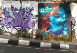 Salah satu mural cantik di sudut jalan Kartini (foto: dok pri)