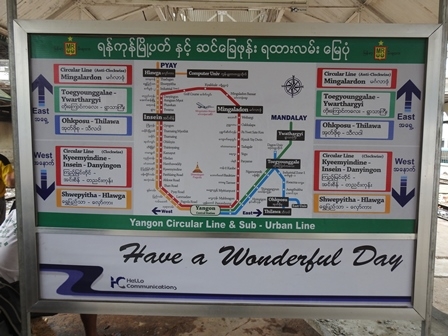 Rute Kereta Yangon Circular Train (Dokpri)