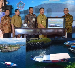 Pemberian Bantuan PSBI berupa 1 (Satu) Unit Kapal Pengangkut Sampah kepada Masyarakat Bunaken. | Sumber Ilustrasi : Kantor Perwakilan Bank Indonesia Provinsi Sulawesi Utara