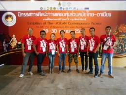 Tim Indonesia yang dikoordinasi oleh Kementerian Pendidikan dan Kebudayaan pada ASEAN Puppet Festival. (foto pribadi)