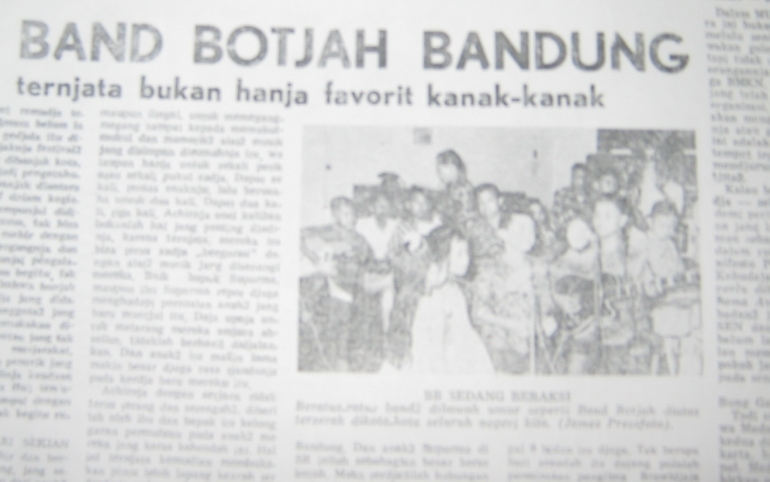 Band Botjah di Majalah Aneka 1960 (kredit foto: Irvan Sjafari)