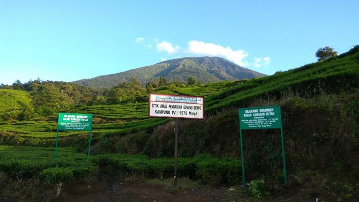 Titik awal pendakian gunung Dempo di Kampung IV, Pagaralam, Sumsel (dokpri)