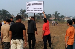 Lokasi Pembangunan Masjid Nurul Jannah Talang Kelapa, Palembang.Ini saat land Oktober 2017