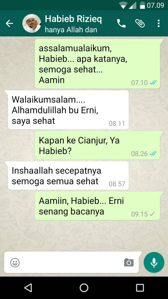 Saya pun dapat Melakukan Chat dengan Habieb Rizieq oleh Saya pun dapat Melakukan Chat dengan Habieb Rizieq oleh