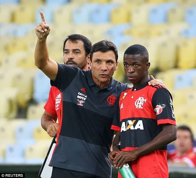 (Aksi Vinicius Junior bersama Flamengo/sumber foto:Dailymail)