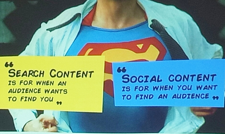 Deskripsi : Search Content & Social Content I Sumber Foto : Slide Rico Riansyah