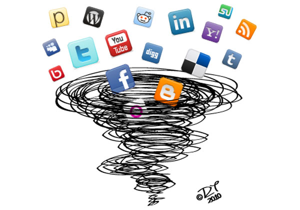 Social Media Vortex - ilustrasi: whatech.com