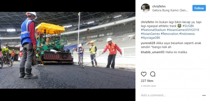 Salah satu unggahan di Instagram @chrizfehn.