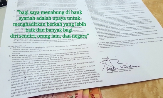 Saat membuka tabungan Bank Syariah Mandiri (dok. pri).