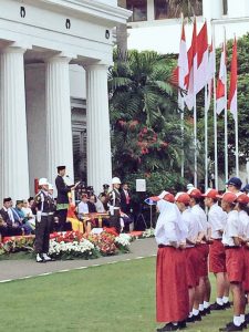 Presiden Joko Widodo saat menyampaikan sambutan pada peringatan hari lahir Pancasila 1 Juni 2017 / Foto Setneg
