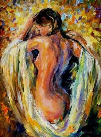 Modest Girl by Leonid Afremov (obviousmag.org)