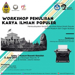 Poster workshop penulisan di Museum Basoeki Abdullah. (Foto: KPBMI)
